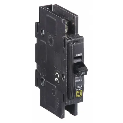SQUARE D Miniature Circuit Breaker: 25 A, 120/240V AC, Single Phase, 10kA at 120/240V AC - QOU Series, Unit-Mount Square D Miniature Circuit Breakers