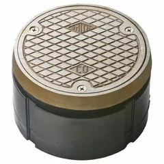 This nickel bronze floor cleanout provides access to drain piping for maintenance and cleaning in commercial or industrial floors. Its corrosion-resistant bronze construction suits wet or harsh environments, and the 5 3/4 in overall diameter fits standard floor openings. Includes screws for installation.