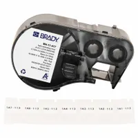 Wraparound Label: 3/4 in x 1/2 in, Vinyl, White (Matte), For 20 AWG to 10 AWG Wire Gauge (MPN M4-11-427)