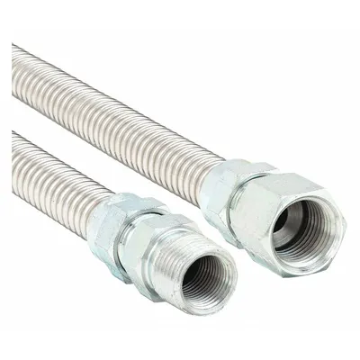 DORMONT Gas Connector: 3/8 in Hose Inside Dia., 36 in Hose Lg, 71,100 BTU Capacity - Dryer Connectors