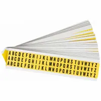 Letter Label Set: 3/8 in Character Ht, Indoor Only, Non-Reflective, Gothic, Black, A to Z, Die Cut (MPN 3410-LTR KIT)