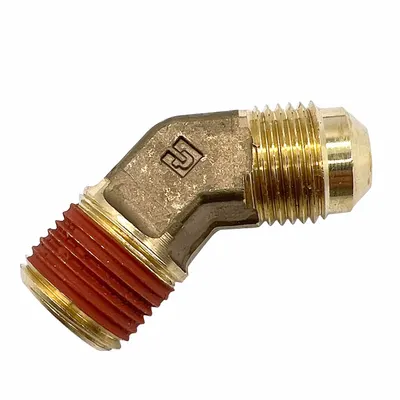 PARKER Flared Fitting Elbow: 3/8 in OD x 3/8 in Pipe Fitting Size, Flared/Threaded - Standard Brass 45-Degree Flare Tube Fittings