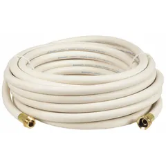 This EPDM washdown hose assembly is rated for 300 psi and a temperature range of -40° to 210°F. The 50 ft white hose features MGHT x FGHT connections and is suited for cleaning equipment, floors, and surfaces in industrial and commercial settings.
