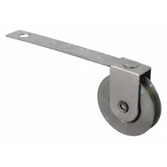 This screen door roller from PRIME-LINE is designed to guide and support sliding screen doors in residential and light-commercial applications. It features a gray, unfinished finish and measures 5-13/32 inches in height and length, with a width of 3-3/4 inches. Supplied as one pair (1 PR).