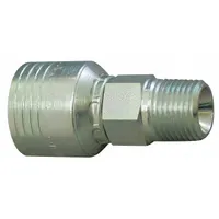 AEROQUIP Hydraulic Crimp Fitting: Steel x Steel, Straight, -10 For Hose Dash Size, Male x Genderless (MPN 4SA8MP10)