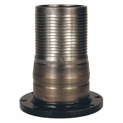 DIXON Barbed Hose Fitting: For 4 in Hose I.D., Steel x Steel, 4 in x 4 in Fitting Size - Multipurpose (Air, Water, Chemical) Barbed Combination Nipples