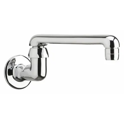 CHICAGO FAUCETS Spout: Spout, Straight, Swivel Spout, Brass, Polished Chrome - Double-Bend Faucet Spouts