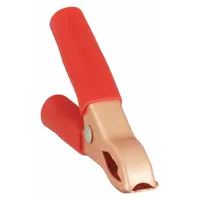 WESTWARD Battery Charging Clamp: Parrot, Clamp, 80 A Max Current, 12V/24V, Steel, 14 to 18 AWG, Red