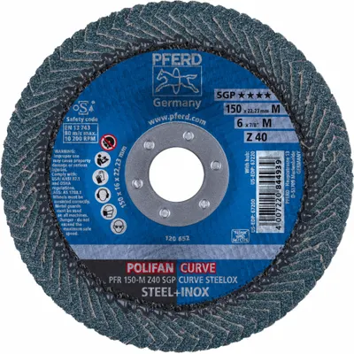 PFERD Z SGP CURVE High-Performance Flap Disc - High-Performance Flap Discs for Carbon & Stainless Steel