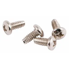 This 4-pack of switch plate screws is used to secure switch plates and outlet covers in electrical installations. Suitable for industrial and commercial maintenance applications where standard-size screws are needed for panel or junction box covers.