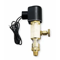This replacement valve for oilers features a PTF angle-type body with a 1/4" PTF inlet and a 1/4" NPTF outlet. Designed to control lubricant flow in industrial lubrication systems, it is suitable for confined-space installations in plant equipment.