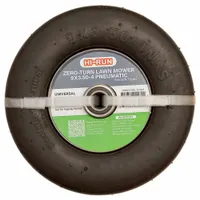 HI-RUN Tires and Wheels: 9X3.50-4 Tire Size, Lawn Mower Tire, Smooth, 300 lb Wt Capacity (MPN PL1001)