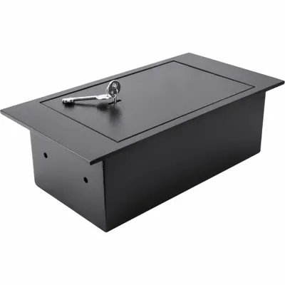 BARSKA Safe: Key Lock, 0.22 cu ft Capacity, Steel, 5 in H x 15 in W x 8 in D - Wall-Recessed Security Safes