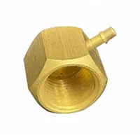 MEM-CO Barbed Fitting Elbow: 1/8 in Pipe x 1/8 in ID Size, FNPT x Barbed, Brass, Beaded Barb (MPN 1/8FLB3)