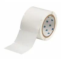 Pre-Cut Label Stock Roll: 2 in Label Ht, 3 in Label Wd, 2 in Roll Lg, Autoclavable Polyester, Clear (MPN THT-19-430-1)