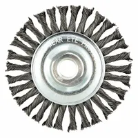 This steel stringer bead brush is used for weld cleaning on carbon steel. It removes slag, spatter, and oxidation from weld joints and stringer beads, preparing surfaces for inspection or further finishing in fabrication and repair applications