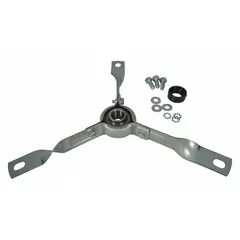 This bearing bracket assembly includes a self-aligning ball bearing made of bearing steel with a galvanized finish. Designed for use with blowers, it supports the blower shaft in ventilation systems. Rated for up to 2 hp and a maximum operating speed of 5,850 RPM.