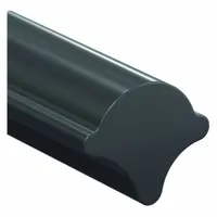 EPDM locking gasket key with 0.3 in height and 0.4 in width, 100 ft overall length. Used to install or remove locking gaskets in flanges, enclosures, or panels requiring a mechanical lock to prevent leakage under vibration
