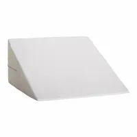 DMI Bed Wedge: White, 24 in Overall Lg, 24 in Overall Wd, 7 in Overall Ht, Cotton/Polyester, Foam (MPN 802-8026-1900)