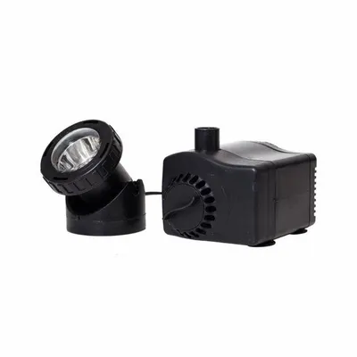 POND BOSS Fountain Pump, 1/64 hp, 120V AC, 3 ft Max Spray Height, 16 ft Cord - Pond Decorative Fountain Pumps