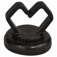 Snap-In Cable Holder: 0.5 in Max. Bundle Dia., Polymer, Black, 10 lb Holding Capacity (MPN 62409-10)