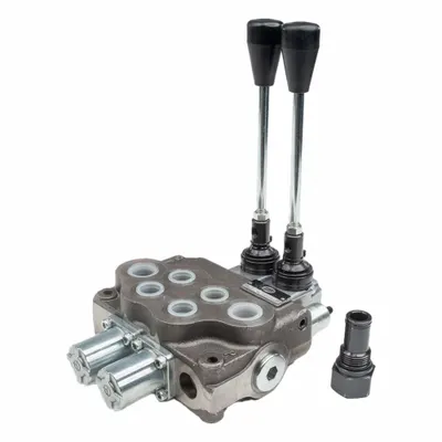 HYDRO CUSTOM Hydraulic Directional Control Valve: Four-Way / Three Positions - Manual Spool Monoblock Valves