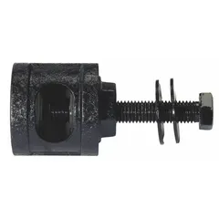 This fixed television mount adaptor kit from VIDEO MOUNT PRODUCTS is constructed from powder-coated black steel. It converts a ceiling mount to a 1-1/2" NPT connection, supporting a maximum load of 250 lb with 0° swivel. Typical applications include commercial AV and digital signage installations requiring secure, non-adjustable ceiling mounting.