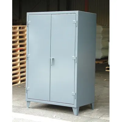 STRONG HOLD Storage Cabinet: 60 in x 30 in x 72 in, Swing Handle & Padlock Hasp - Industrial Shelf Cabinets