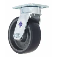 RWM Plate Caster: Swivel, Polyurethane, 6 in Wheel Dia, 2 in Wheel Wd, 7 5/8 in Mounting Ht, Roller (MPN 65-UIR-0620-S-76ST-ICWB)