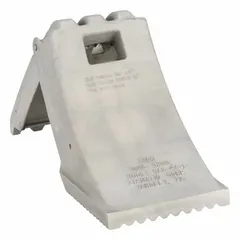 This aluminum wheel chock is rated for vehicles up to 50,000 lb and accommodates wheel diameters up to 44 in. With an overall height of 6 in and an extended handle, it facilitates easy placement and removal. The cold-resistant construction suits use in loading docks, maintenance bays, and other industrial environments where secure chocking is required.