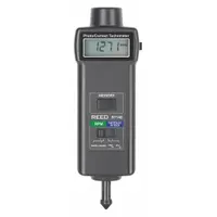 REED INSTRUMENTS Combination Tachometer: +/-0.05% of Reading +1 Digit RPM Accuracy, 0.1 RPM, LCD (MPN R7140)