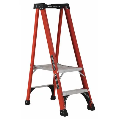 LOUISVILLE LADDER FXP1802HD 5 ft Fiberglass General Purpose Podium Stepladder - General Purpose Podium Stepladders