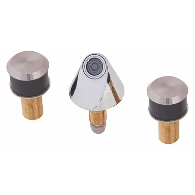 BESTCARE Bathroom Sensor Faucet: WH3377, Widespread, Brass, Chrome, Manual, Battery - Button-Operated Institutional Faucets