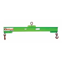 This CALDWELL lifting beam has an adjustable composite design with a 26-inch overall length and a 2,000 lb working load limit. It is used to distribute loads evenly across multiple lift points in material handling applications such as construction and manufacturing.