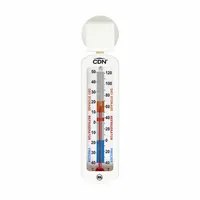 CDN Refrigerator/Freezer Thermometer: Food Safety, Analog, 4 1/2 in Overall Lg, Metal Detectable (MPN EFG120-X2)
