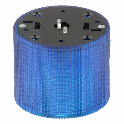 FEDERAL SIGNAL Tower Light Module: Flashing/Steady, 120V AC, Blue, 3 15/16 in Overall Dia - Multimode Light Modules