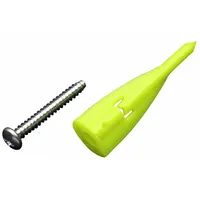 Wall Anchor: 2 in Overall Lg, Plastic, Plain, Plastic, Plain, 10 PK (MPN PCK-WC10-YS)