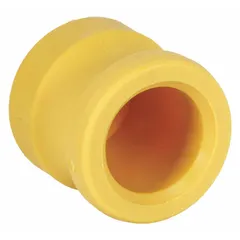 This nylon dust plug seals cam-and-groove couplers when not in use, preventing dust, debris, and moisture from entering the line. Rated for 150 psi maximum working pressure at 70 °F, it is suitable for temporary sealing in fluid-transfer systems.