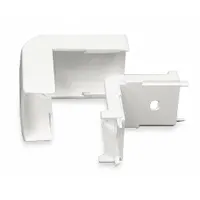 LEGRAND 90 Degrees External Elbow: PN05, 1 1/4 in Wd, 3/4 in Ht, Plastic, Ivory (MPN PN05F18V)