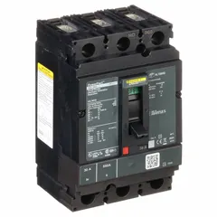 3-pole molded case circuit breaker rated 30 A, 600V AC with a 25kA interrupting capacity at 240V AC. Fixed configuration with line/load lug terminals and ABC phase protection. Suitable for overcurrent protection in industrial power distribution panels, motor control centers, and switchboards.