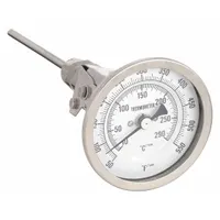 APPROVED VENDOR Dial Thermometer: 50°F to 550°F /10°C to 290°C, 6 in Stem Lg, 3 in Dial Dia (MPN 1NGA9)