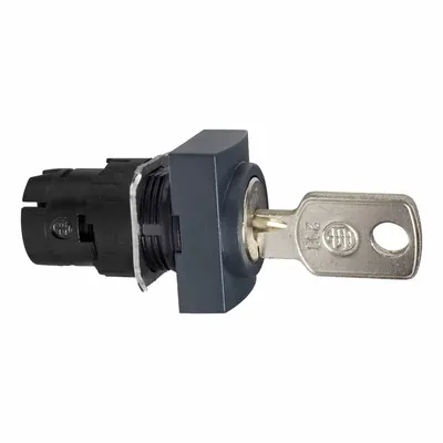 SCHNEIDER Keyed Selector Switch: 2 Position, 16 mm Panel Mounting Size - Panel-Mounted Key Switches without Contacts