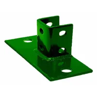 Strut Channel Fitting: 1 5/8 in x 1 5/8 in For Strut Channel Size, Green Coated, 6 Holes, Steel (MPN V63SQGN)