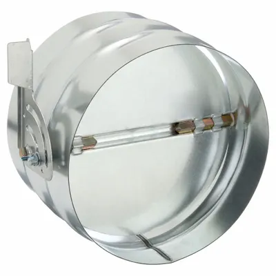 Dayton 10"dia GSteel Manual Balancing Dampr: 10 in Duct, 6 3/8 in L, Steel - Round Manual Balancing Dampers