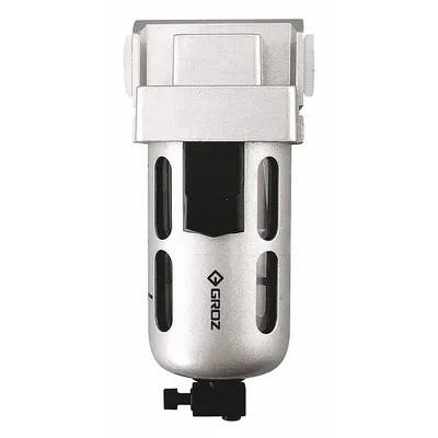 GROZ Compressed Air Filter: Particulate, 1/2 in NPT, 40 micron, 125 cfm - GROZ FRL Air Filters