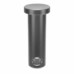 Steel clevis pin with plain finish, 5/16 in diameter and 1 in shank length. Sold in a pack of 25. Used in mechanical linkages to provide a removable pivot point in applications such as agricultural equipment, industrial machinery, and material handling systems.