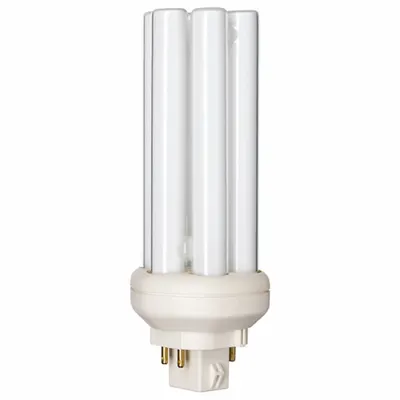 PHILIPS Compact Fluorescent Bulb: 4-Pin (GX24q-2), PL-T, Fluorescent, 3000K - CFL Triple Twin-Tube Plug-In Lamps