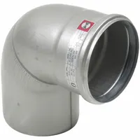 Metal Pipe Elbow: Stainless Steel, 90° Elbow, 3 in x 3 in, Female Socket x Male, Female x Male (MPN B3-90-316)