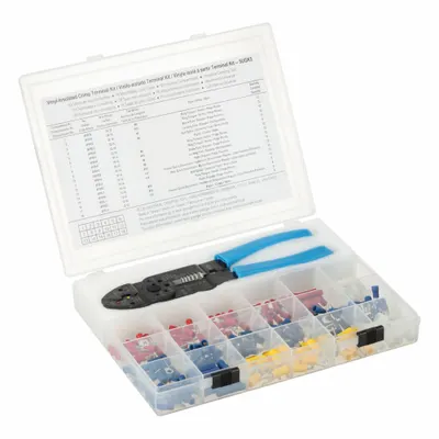 OEM Wire Terminal Kit: 194 Pieces, 22 AWG – 10 AWG Wire Sizes - Mixed Wire Connector & Terminal Sets