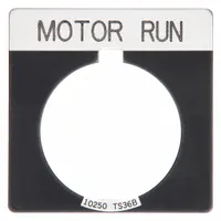 Legend Plate: 30 mm Panel Mounting Size, Square, 1 3/4 in Overall Ht x 1 3/4 in Overall Wd (MPN 10250TS81)
